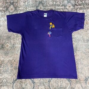 Vintage 90s Winnie The Pooh Purple Pocket Tee Size XL